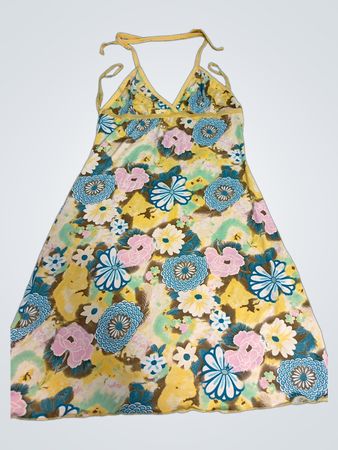 Madonna Floral Halter Neck Dress