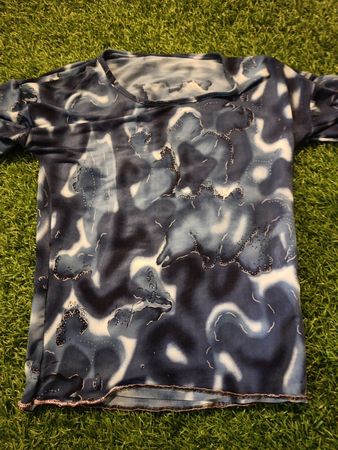 Blue Tie-Dye Long Sleeve Shirt