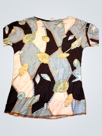 DELMOD Seashell Print Top