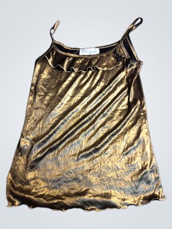 CARACO PARIS Gold Ruffle Camisole