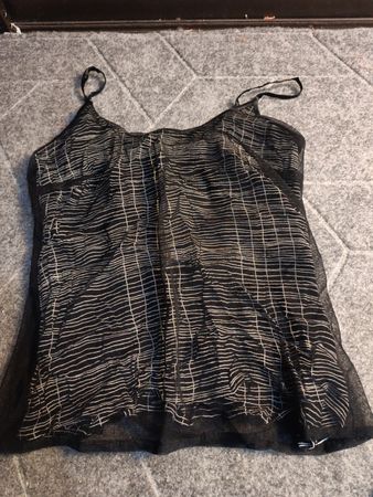 Carell Damen schwarze Grafikdruck-Trägershirt