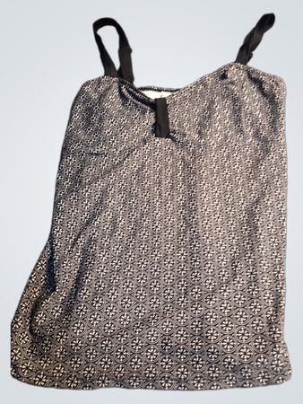 Schwarz-weiß gemustertes Tanktop