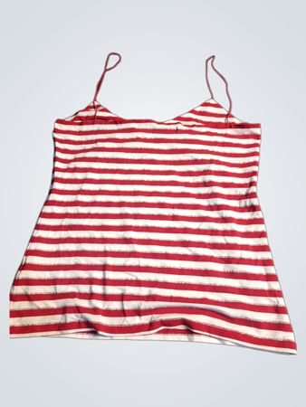 Rot-weißer gestreifter Tank Top