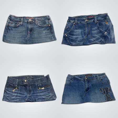 Denim mini skirt
