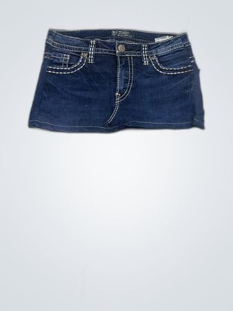 Jupe en denim argenté