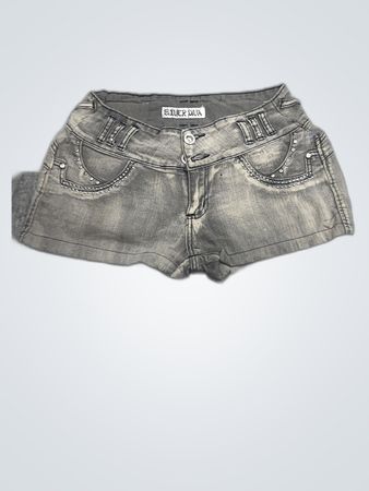 Silver Diva Gray Denim Shorts