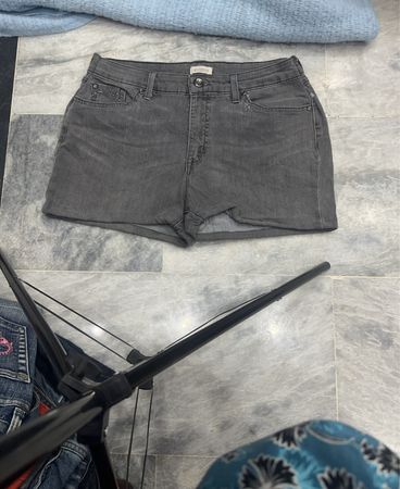 Gray Denim Shorts