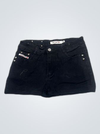 Black Denim Shorts