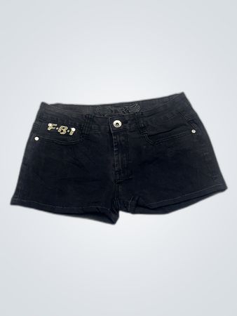 Black Denim Shorts