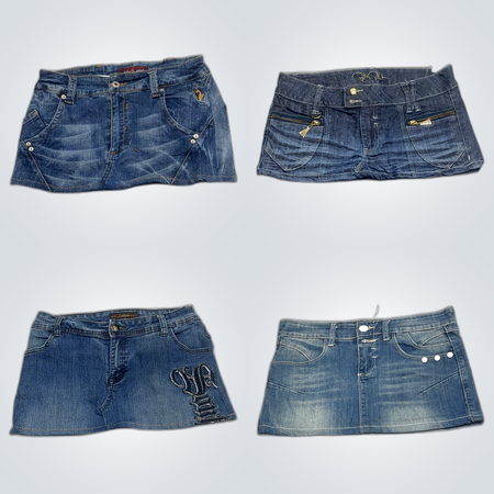 Denim mini skirt