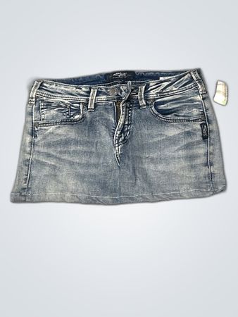 Jupe en jean argenté