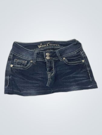 Wallflower Denim Mini Skirt