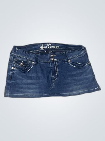 Wallflower Denim Mini Skirt