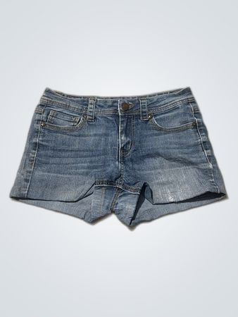 lei sophia hipster flare denim shorts