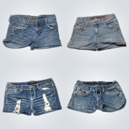 Y2K Distressed Denim Shorts