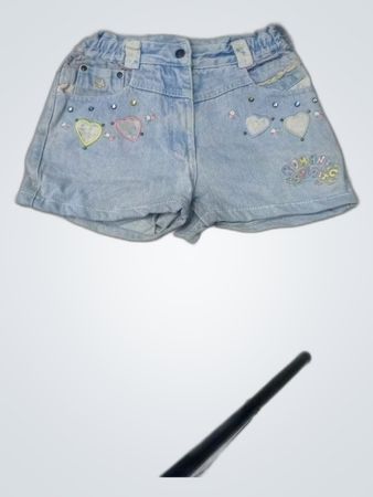 Fade Out Embellished Denim Mini Shorts
