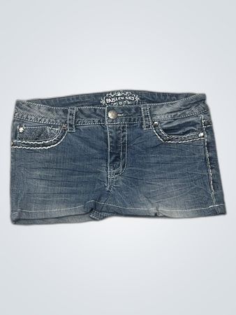Paisley Sky Denim Mini Shorts