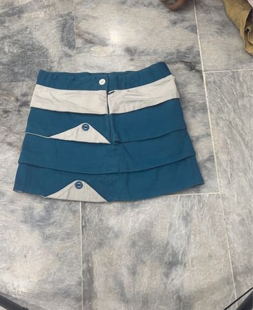 Guess Blue and White Striped Skirt