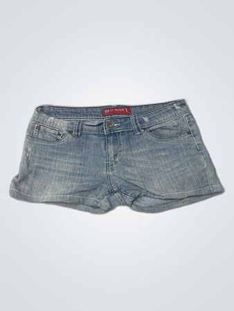 Red Rivet Denim Shorts