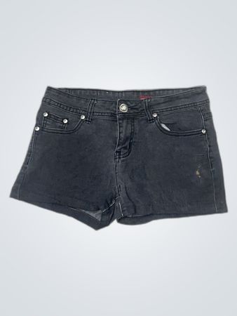 J&P Fashion Black Denim Mini Shorts