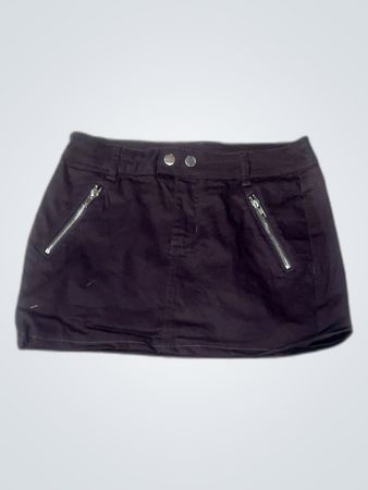 Cache Cache Black Denim Mini Skirt
