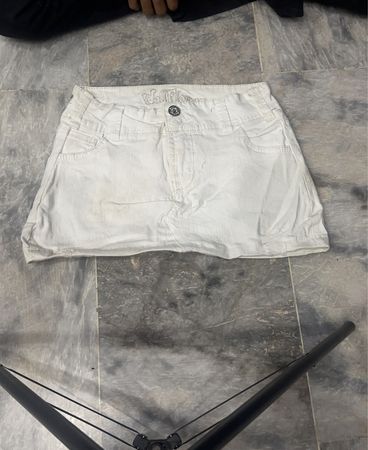 Wallflower White Denim Skirt