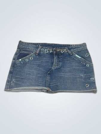 Unbranded Embellished Denim Mini Skirt