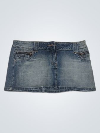 MOTO Denim Mini Skirt