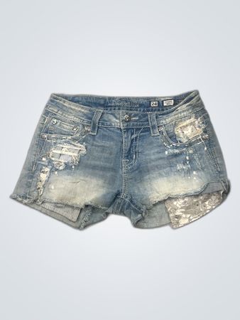 Miss Me Distressed Denim Shorts
