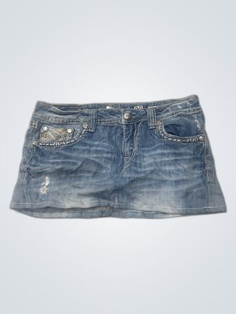Miss Me Denim Mini Skirt
