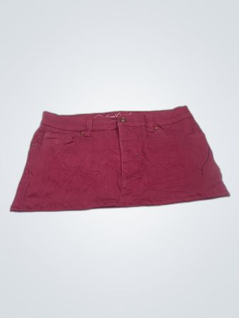 Gloria Vanderbilt Red Denim Mini Skirt