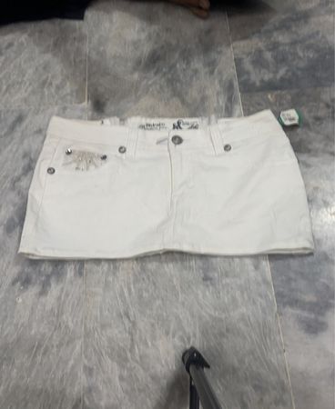 Style & Co. White Denim Mini Shorts