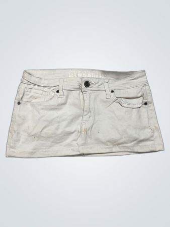 Hollister White Denim Skirt