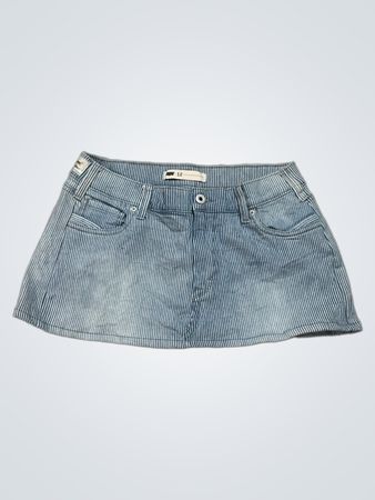 A&F Blue Striped Skirt