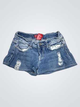 RED RIVET Denim Shorts