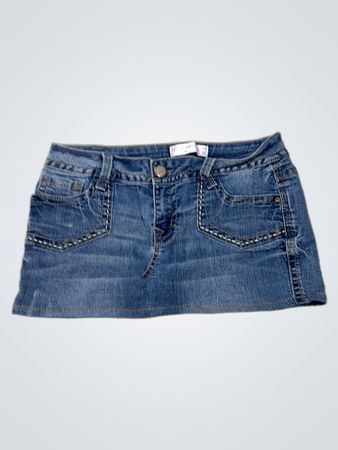 No Boundaries Denim Mini Skirt