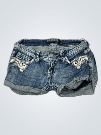 PREMIERE Embellished Denim Shorts