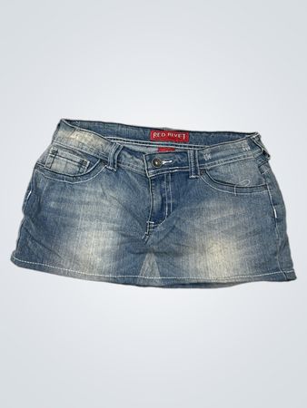 RED RIVET Women's Denim Mini Skirt