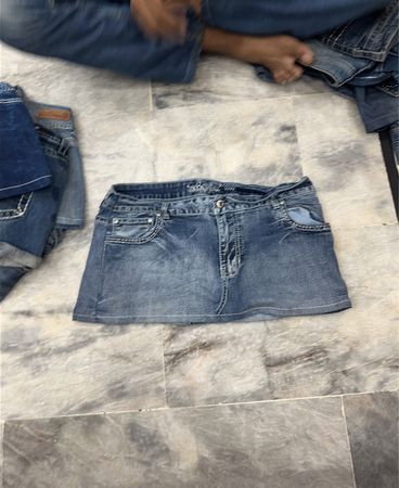 Revolt Denim Mini Skirt