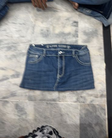 LIVE HARD Denim Skirt