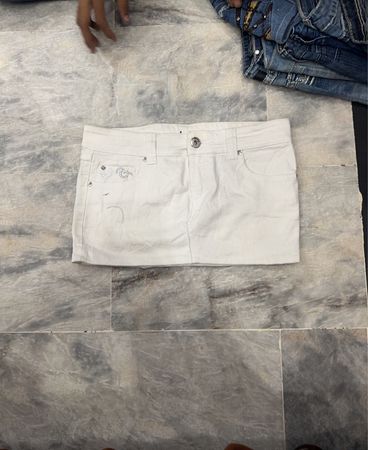 INC Denim White Skirt