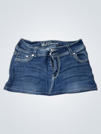 Wallflower Denim Mini Skirt