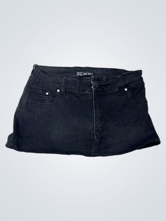 BLUE SAVVY Black Denim Skirt Size 22W