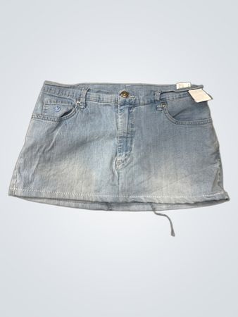 Light Wash Denim Mini Skirt