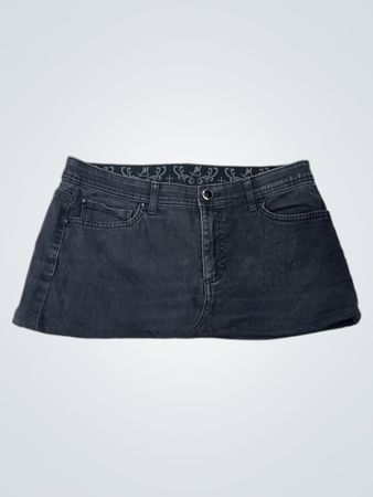 JM Collection Denim Skirt with Rhinestone Pockets
