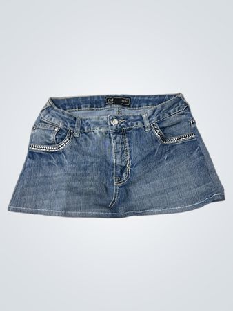 Cato Premium Denim Skirt with Embellished Pockets