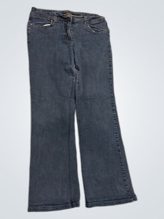 Cleo Damen Dunkelblau Bootcut Jeans