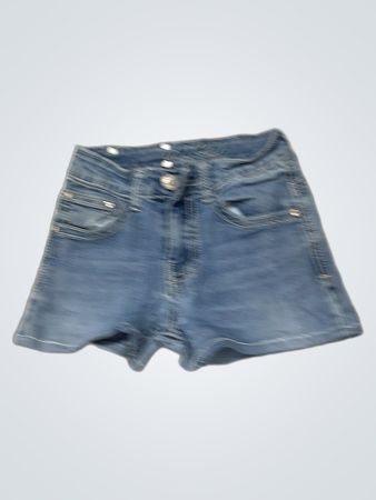 Denim Shorts with Embellished Pockets