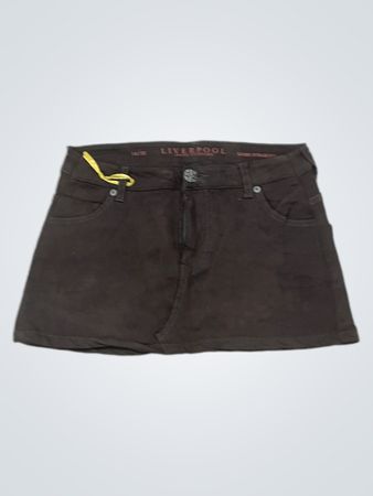 Liverpool Jeans Company Sadie Straight Dark Brown Skirt