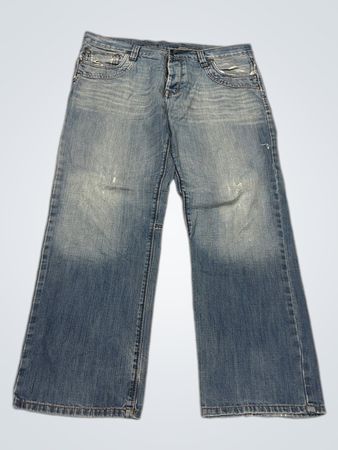 Blaue Denim-Jeans